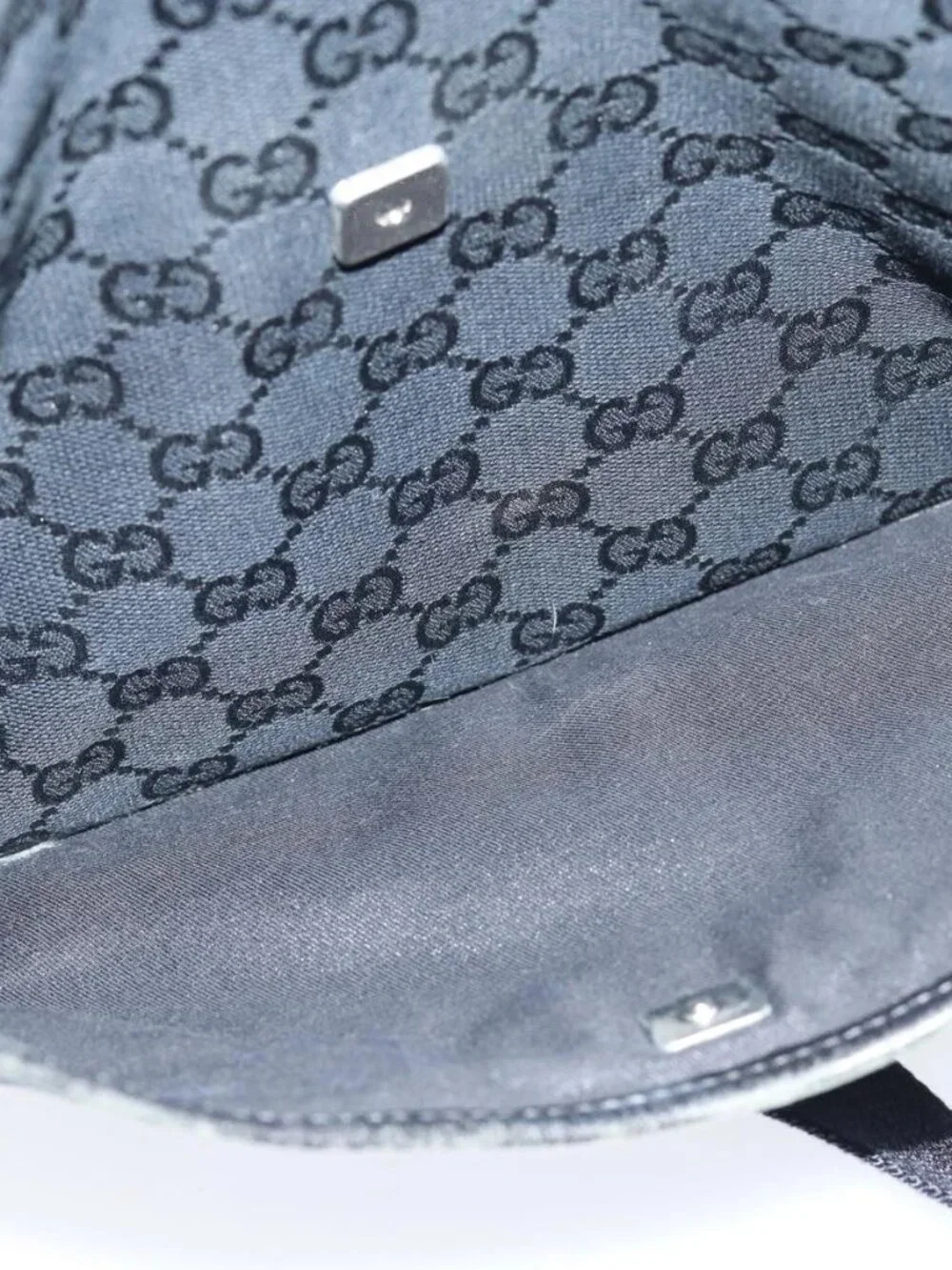 GUCCI GG Canvas Shoulder Bag Black 145857 Auth ep5062